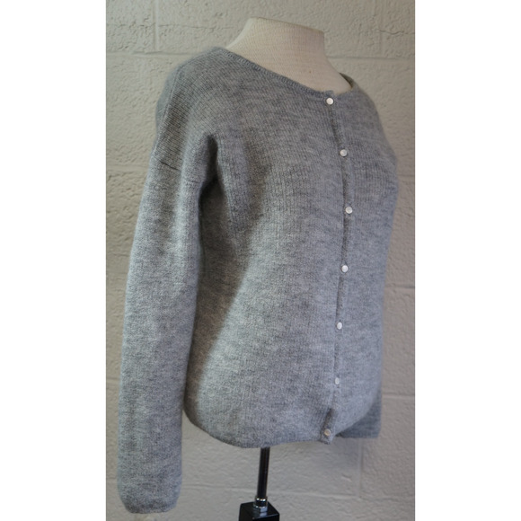 Sezane Gaspard Cardigan Gray Mohair Alpaca Blend Sweater Size XS - Picture 4 of 8